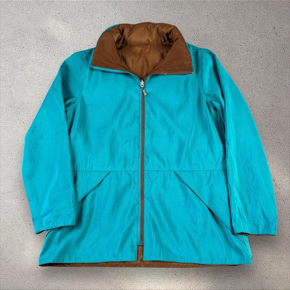 Mycra Pac Now Womens Reversible Packable Hood Rain Jacket Coat Size 0-P